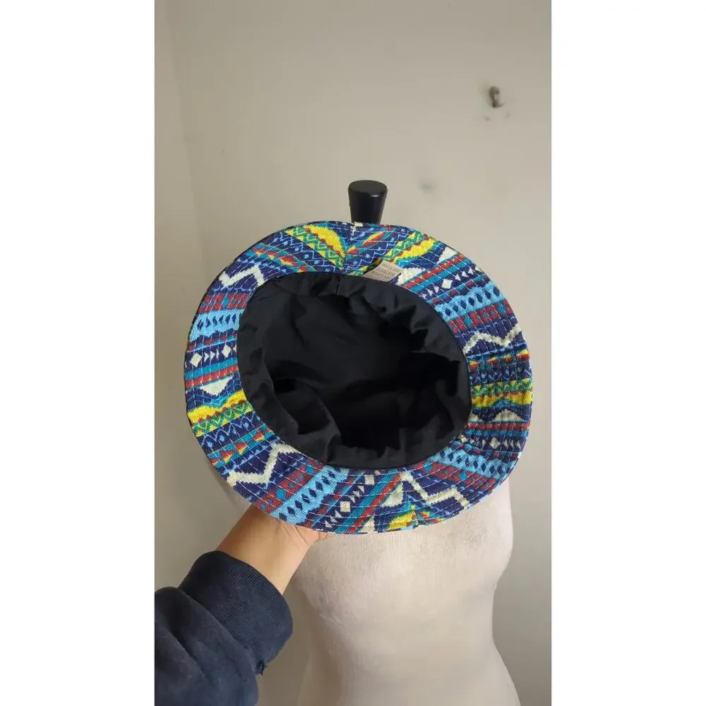 Vintage Bucket Hat Tribal Hippie Boho Sun Protection One size